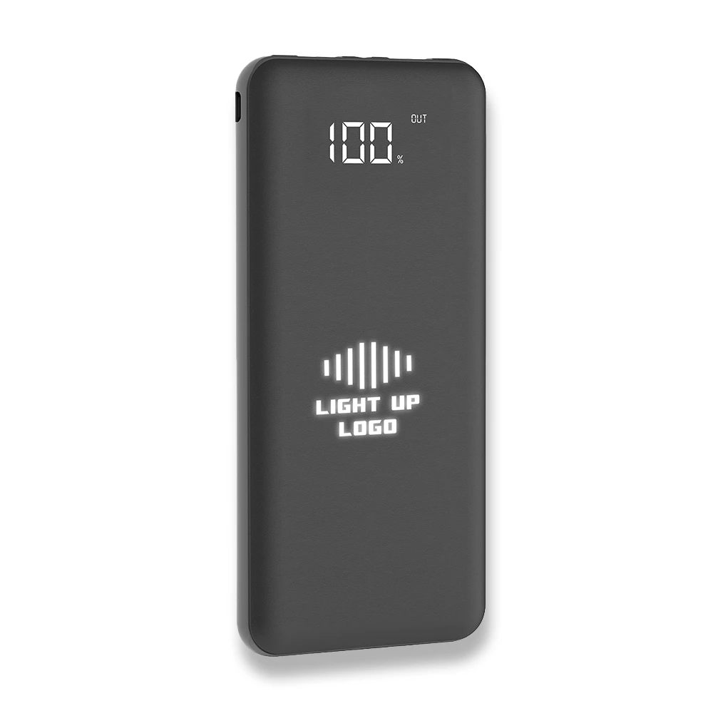 10000 mAh Wireless Dijital Güç Göstergeli Işıklı Logolu Kablosuz Powerbank Promozone