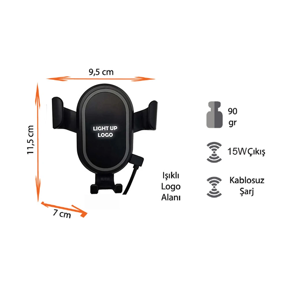 Araç İçi Wireless Kablosuz Şarj Cihazı Promozone