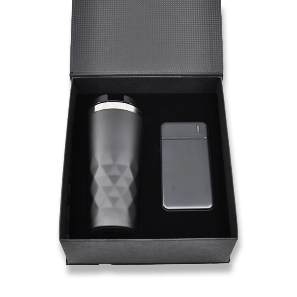450 ml Termos & 10.000 mAh Powerbank Kutulu VIP Hediye Seti Promozone