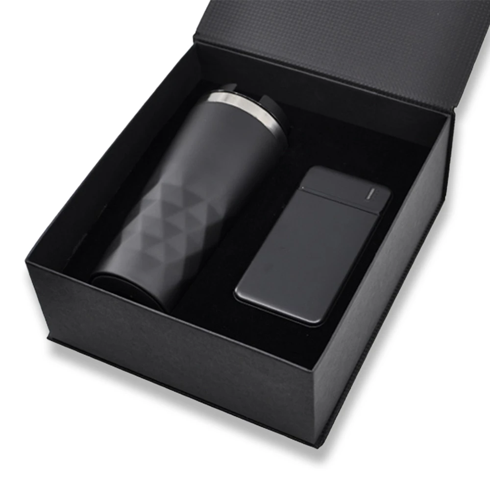 450 ml Termos & 10.000 mAh Powerbank Kutulu VIP Hediye Seti Promozone