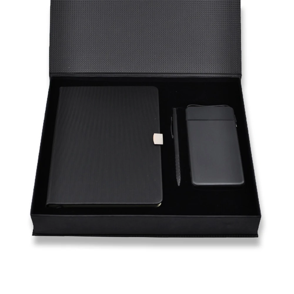 3 Ürünlü Kutulu Vip Hediye Seti (10.000 mAh Powerbank - Kalem - Defter) Promozone