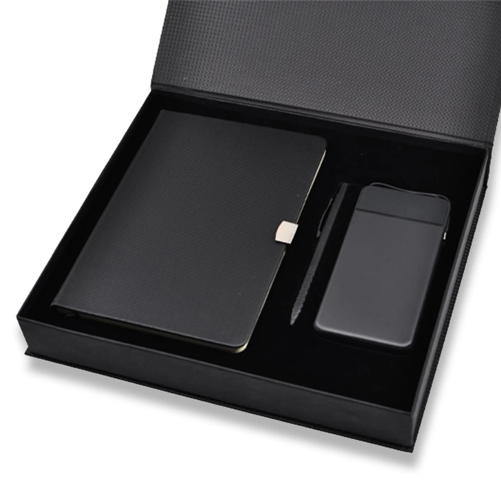 3 Ürünlü Kutulu Vip Hediye Seti (10.000 mAh Powerbank - Kalem - Defter) Promozone