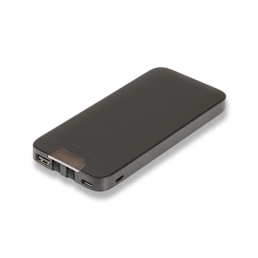 10.000 mAh Dahili Kablolu LED Logolu Powerbank