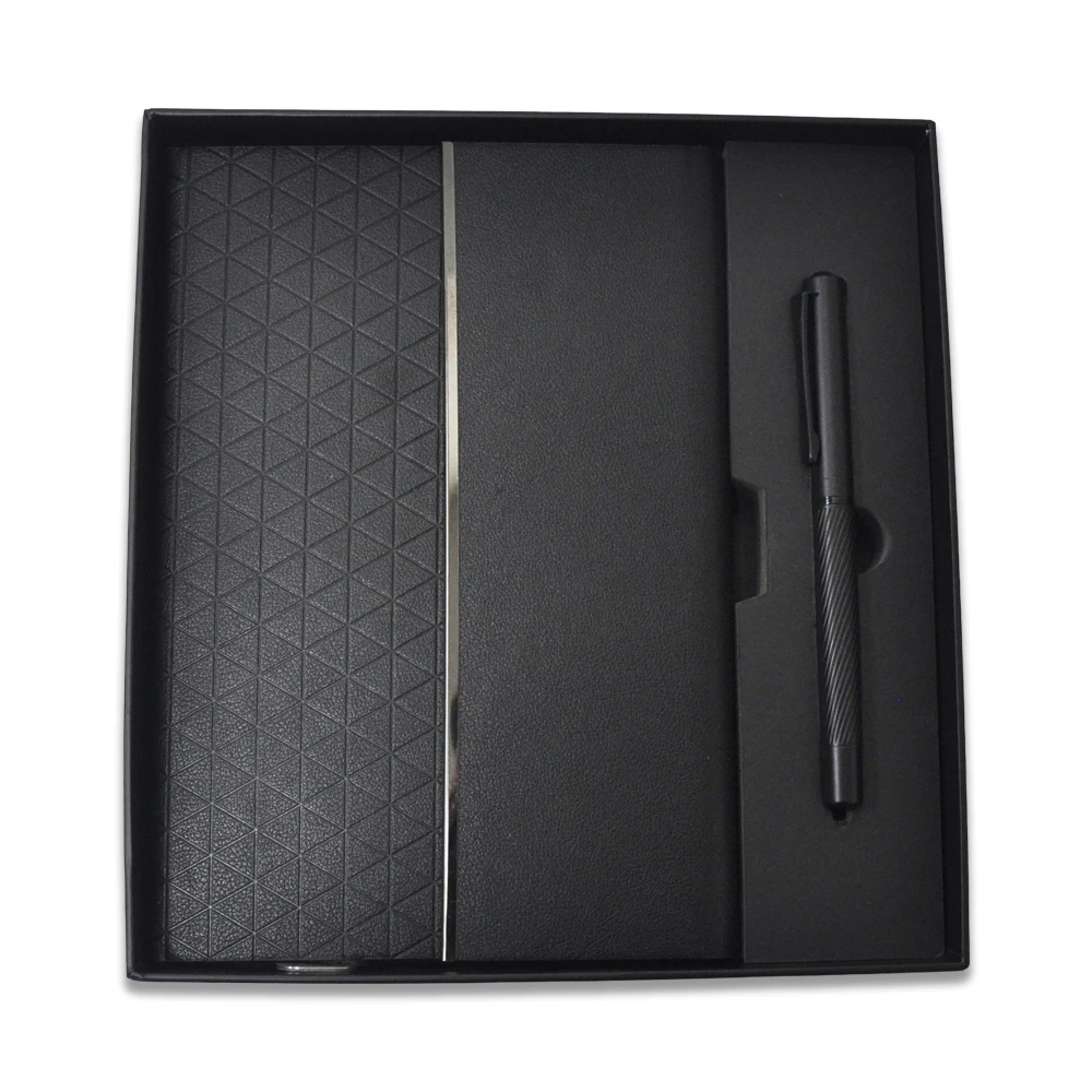 14×21 Termo Deri Mıknatıslı Yan Kapaklı Defter & Metal Roller Kalem Kutulu VIP Hediye Seti Promozone