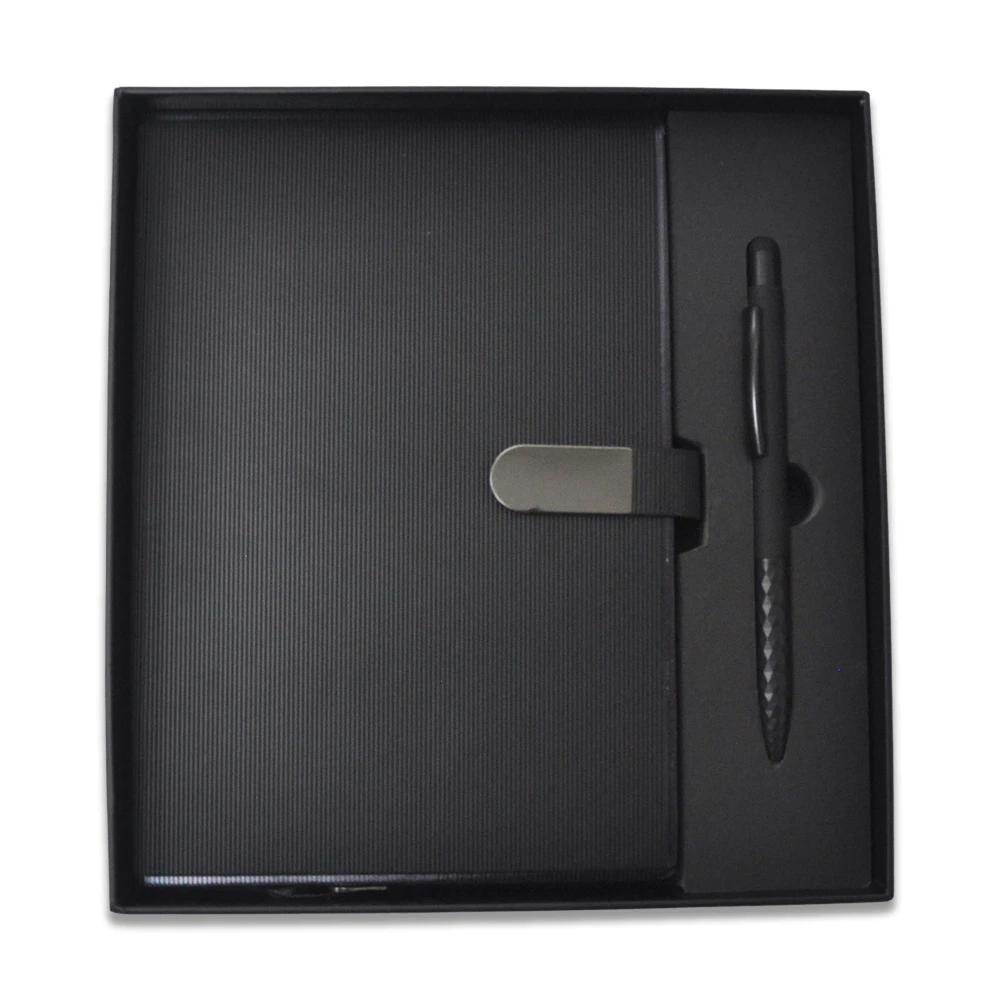 14×21 Yumuşak Kapaklı Metal Tokalı Termo Deri Defter & Touchpen Diamond Kalem Kutulu VIP Hediye Seti Promozone