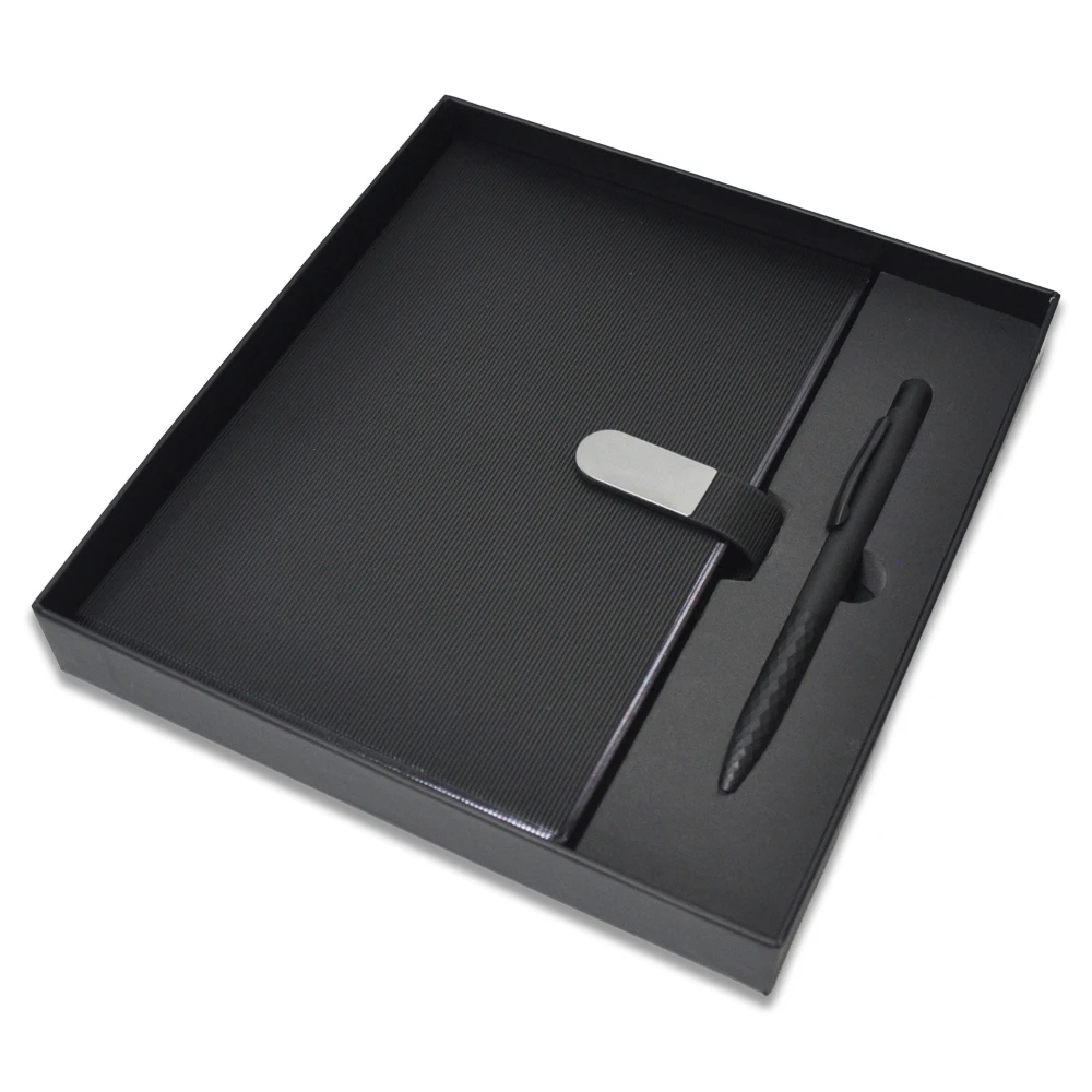 14×21 Yumuşak Kapaklı Metal Tokalı Termo Deri Defter & Touchpen Diamond Kalem Kutulu VIP Hediye Seti Promozone