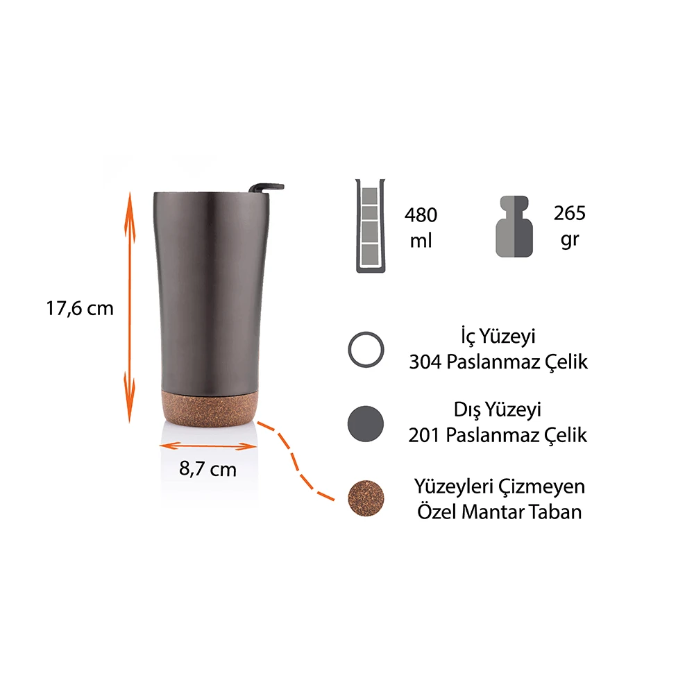 Mantar Termos Bardak 480 Ml Promozone