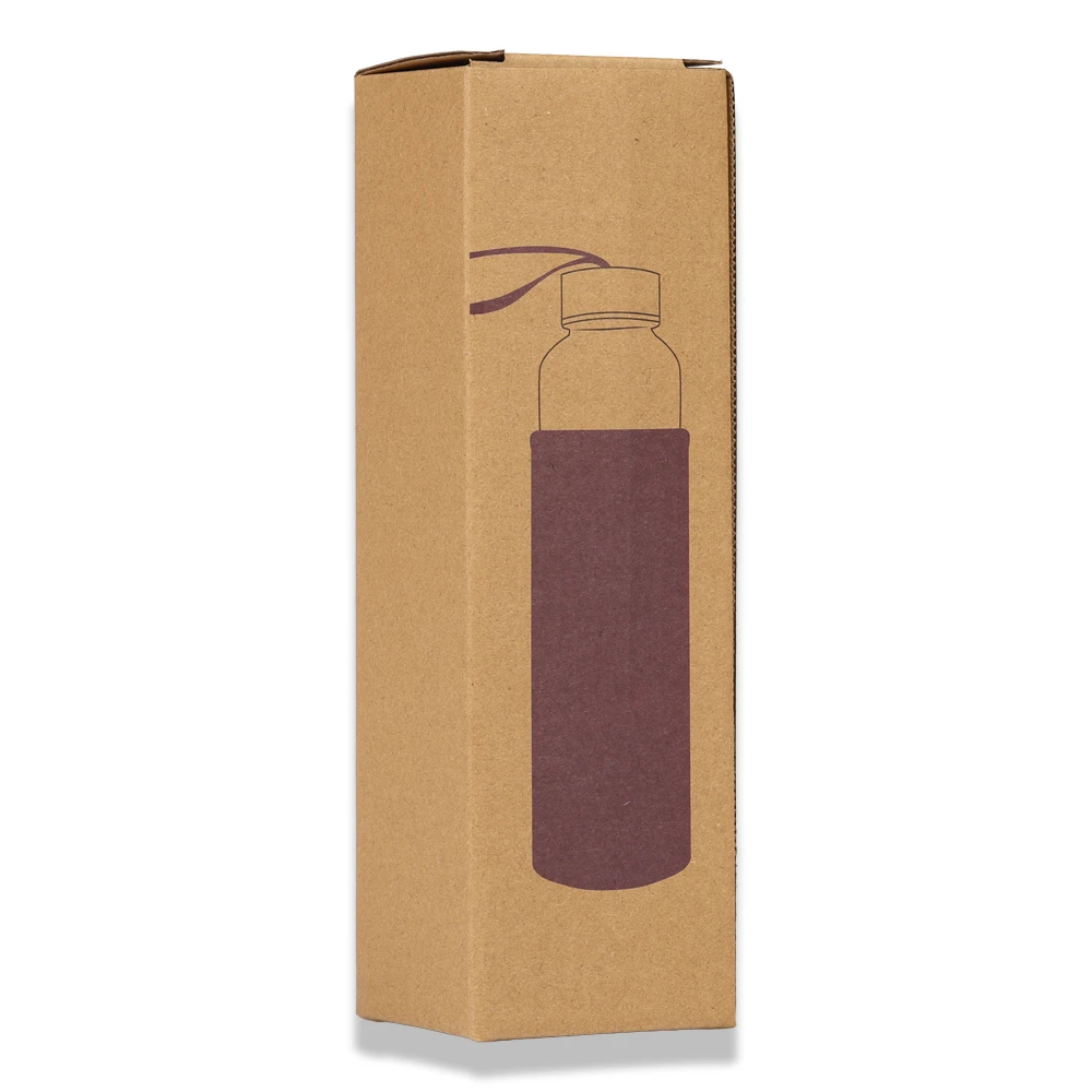 500ml Renkli Kılıflı Cam Matara Promozone