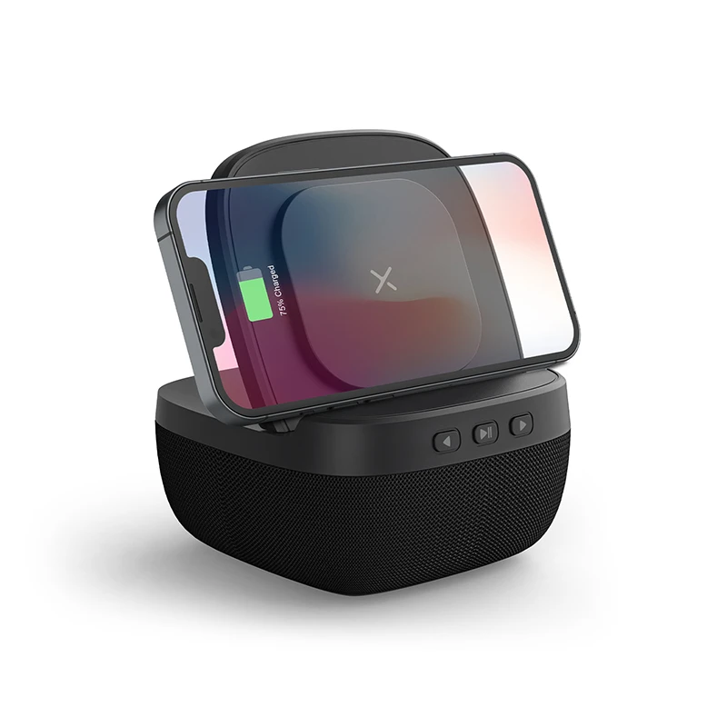 Bluetooth Hoparlör ve Wireless Şarj Standı (Işıklı Logolu, 15W, 1200 mAh) Promozone