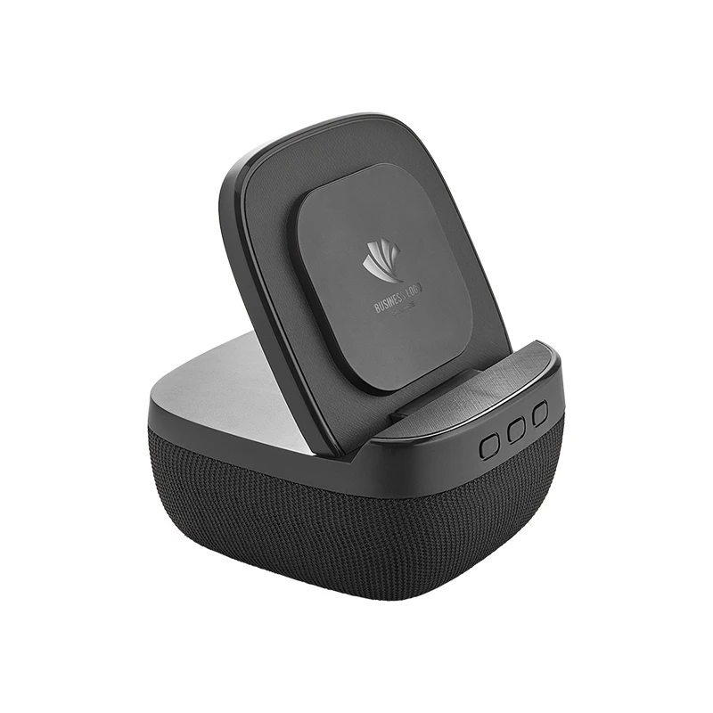Bluetooth Hoparlör ve Wireless Şarj Standı (Işıklı Logolu, 15W, 1200 mAh) Promozone