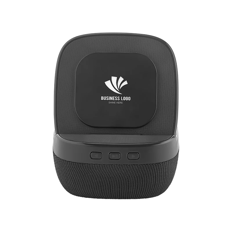 Bluetooth Hoparlör ve Wireless Şarj Standı (Işıklı Logolu, 15W, 1200 mAh) Promozone