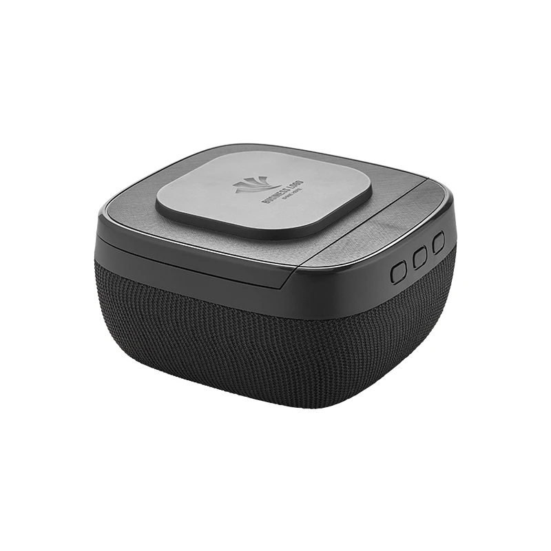Bluetooth Hoparlör ve Wireless Şarj Standı (Işıklı Logolu, 15W, 1200 mAh) Promozone