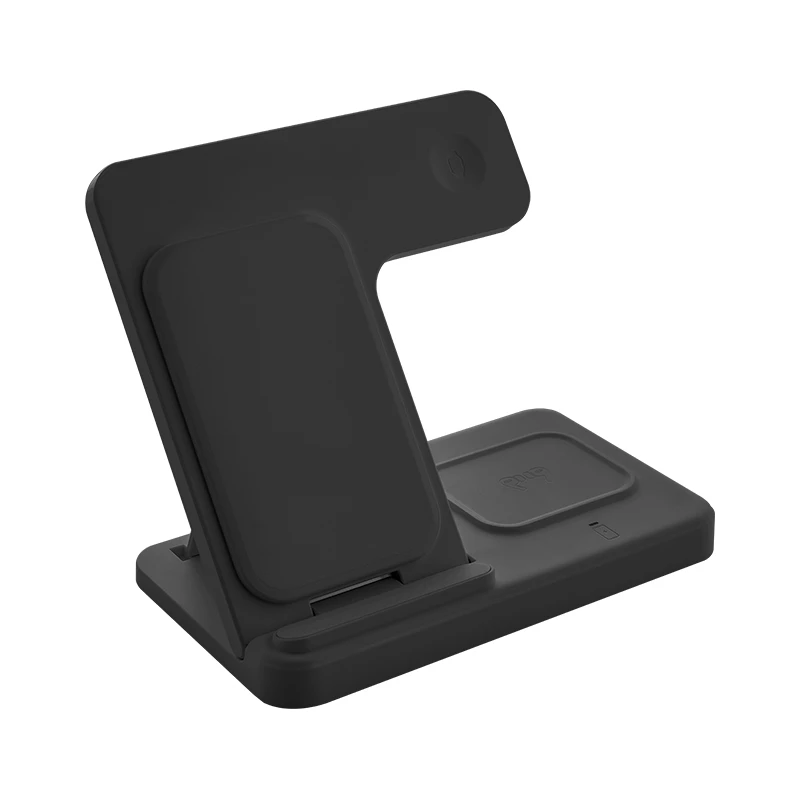 3’ü 1 Arada Wireless Şarj Cihazı (Telefon, Akıllı Saat ve Kulaklık Uyumlu, 15W, Siyah)