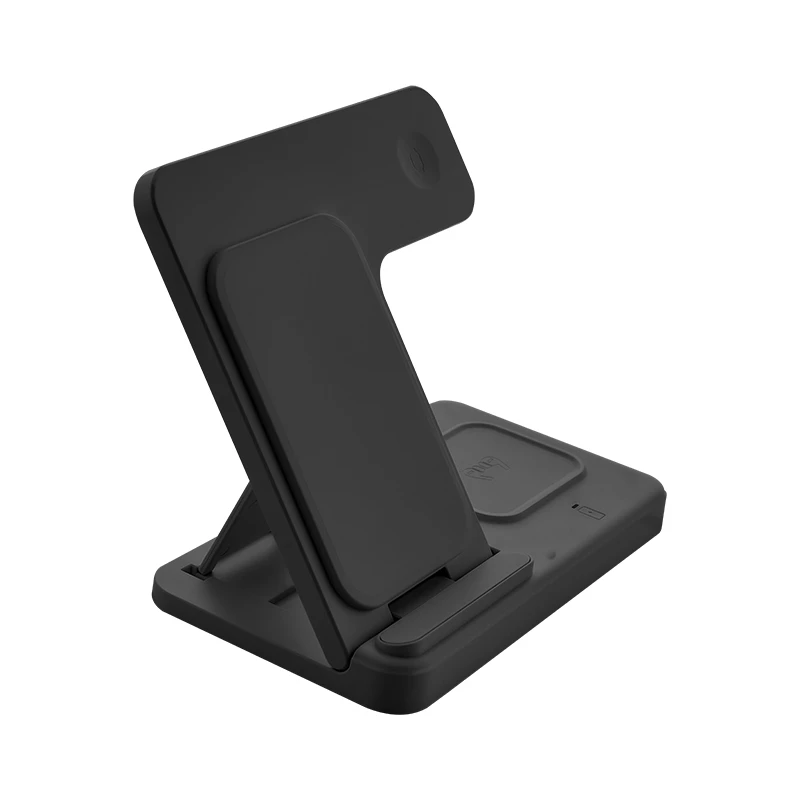 3’ü 1 Arada Wireless Şarj Cihazı (Telefon, Akıllı Saat ve Kulaklık Uyumlu, 15W, Siyah)