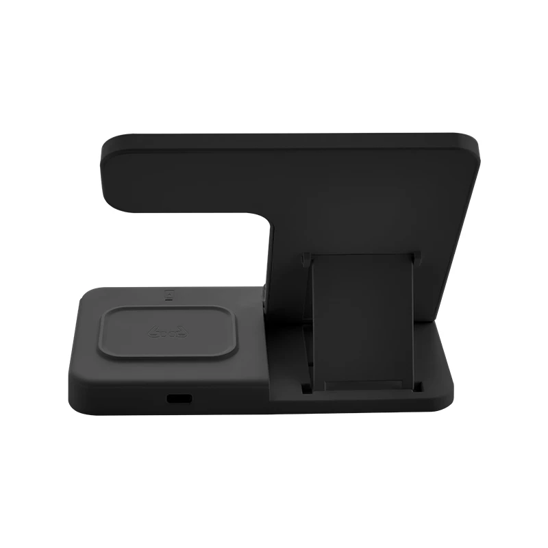 3’ü 1 Arada Wireless Şarj Cihazı (Telefon, Akıllı Saat ve Kulaklık Uyumlu, 15W, Siyah)