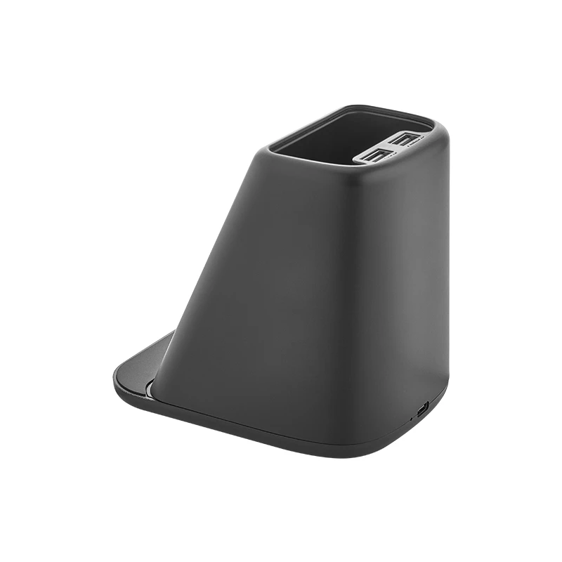Işıklı Logolu Wireless Şarjlı Kalemlik (15W, Type-C Girişli, Çift USB Çıkışlı)