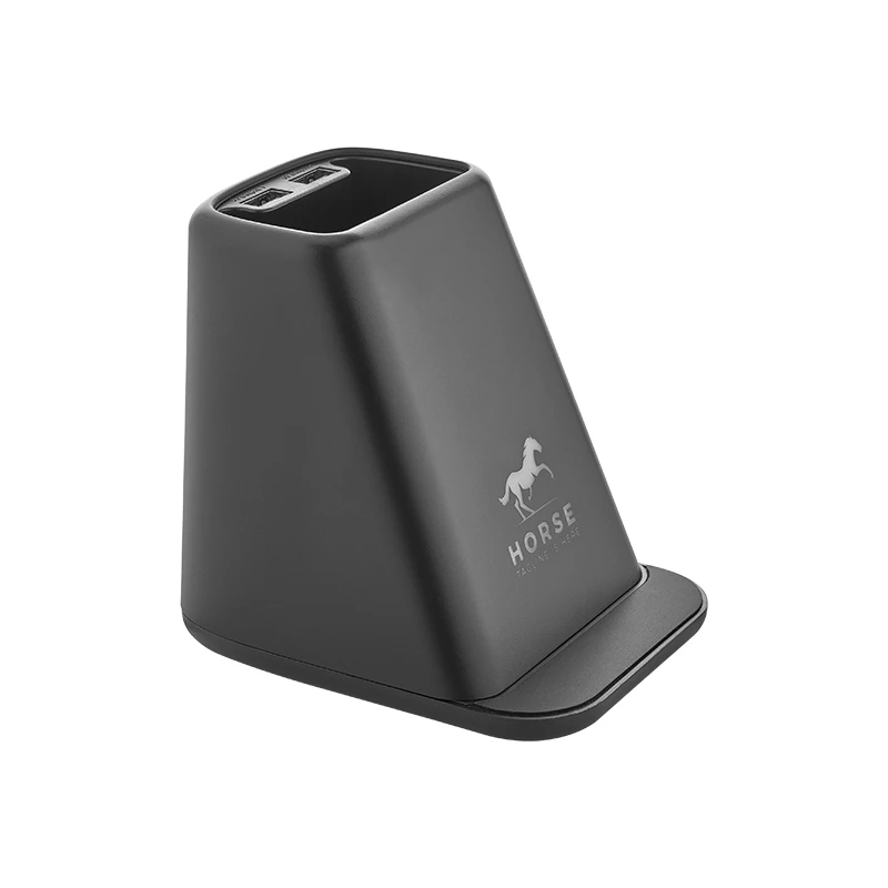 Işıklı Logolu Wireless Şarjlı Kalemlik (15W, Type-C Girişli, Çift USB Çıkışlı)