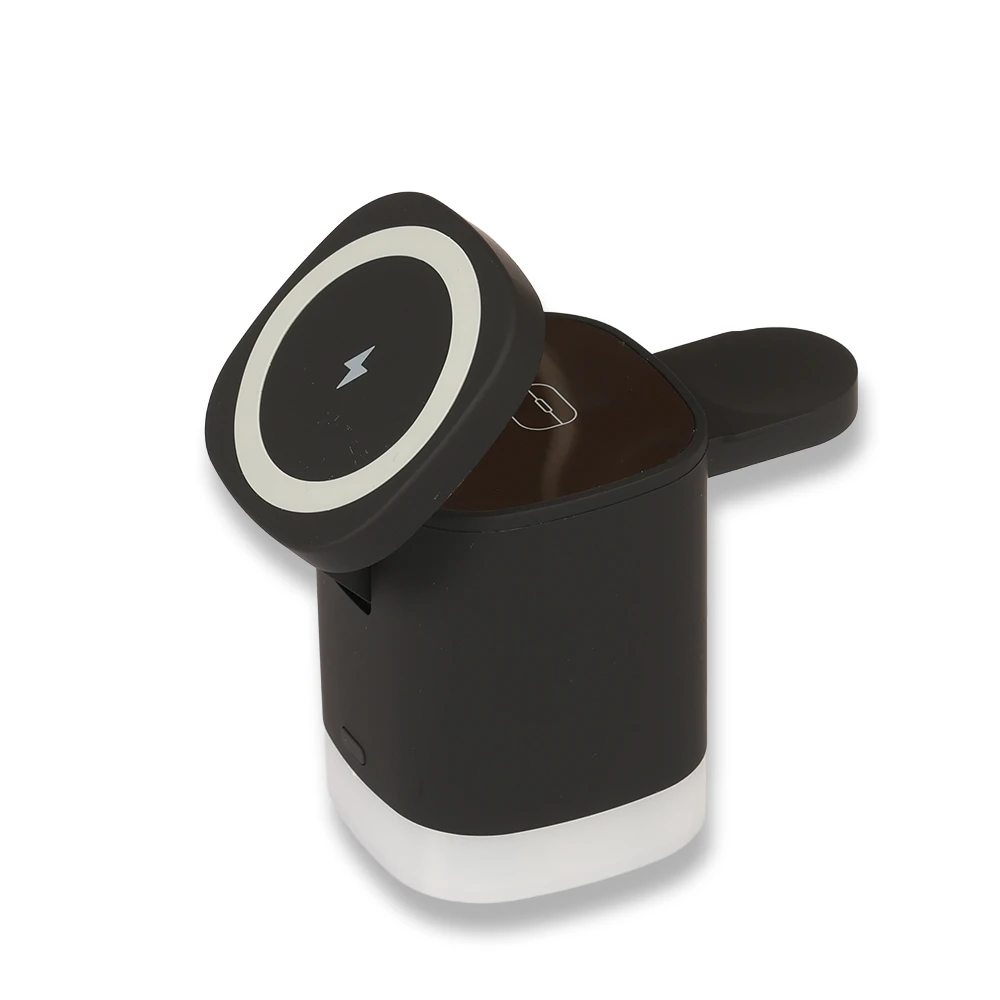 3’ü 1 Arada Kablosuz Şarj Standı (15W Hızlı Şarj, RGB Dekoratif Işıklı, Type-C Girişli) Promozone