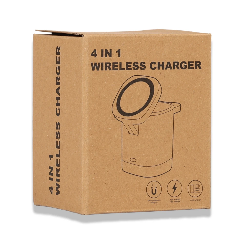 3’ü 1 Arada Kablosuz Şarj Standı (15W Hızlı Şarj, RGB Dekoratif Işıklı, Type-C Girişli) Promozone