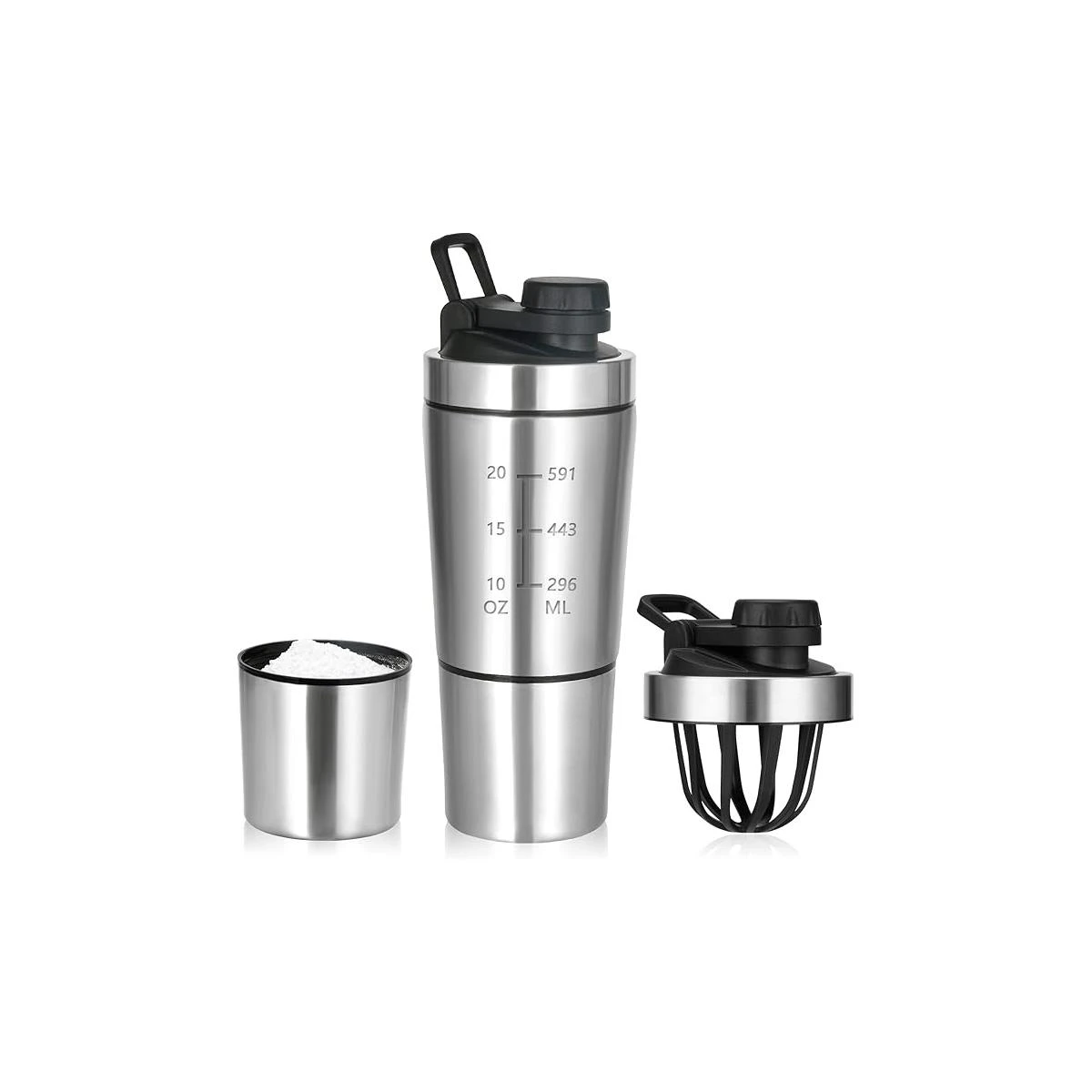 Çelik SHAKER Sporcu Suluğu Protein Shaker ve Smoothie Matarası ( 700 ml )
