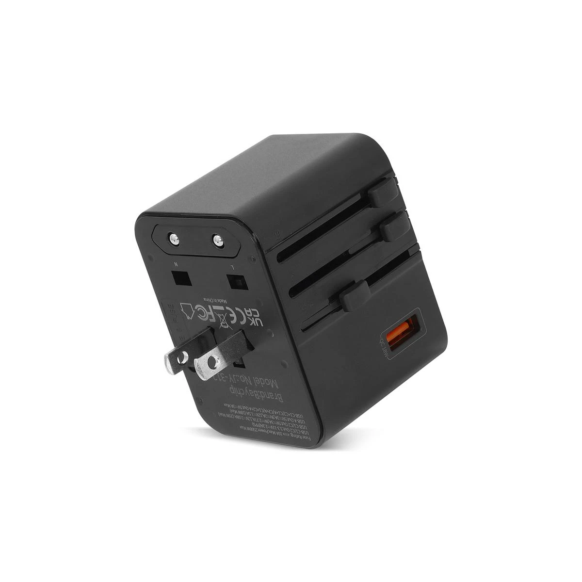 25W Evrensel Dünya Seyahat Adaptörü (150+ Ülke Uyumlu, PD & QC 3.0, USB-C + USB-A)