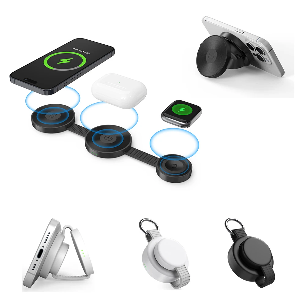 3'ü 1 Arada Wireless Kablosuz Şarj Cihazı Promozone