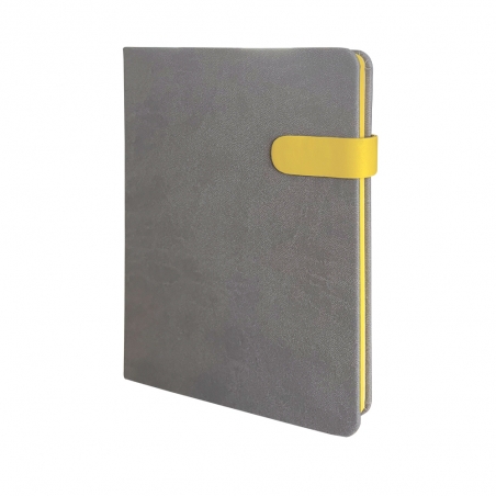 13 x 21 cm Termo Deri Magnet Kapaklı Tarihsiz Defter 240 Sayfa 70 gr Ivory Krem Çizgili Kenar Boyalı Kalem Tutuculu (PZ22065) Promozone