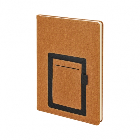 15 x 21 cm Termo Deri Kapaklı Kanguru Defter 224 Sayfa 70 gr 1. Hamur Krem Çizgili İç Kağıt Kartvizit, Kalem ve Telefon Bölmeli Promozone