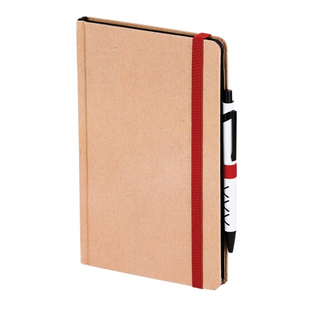 13 x 21 cm Kraft Sert Kapaklı Tarihsiz Defter 128 Sayfa 110 gr Siyah İç Kağıt Kalem Takma Yerli Promozone