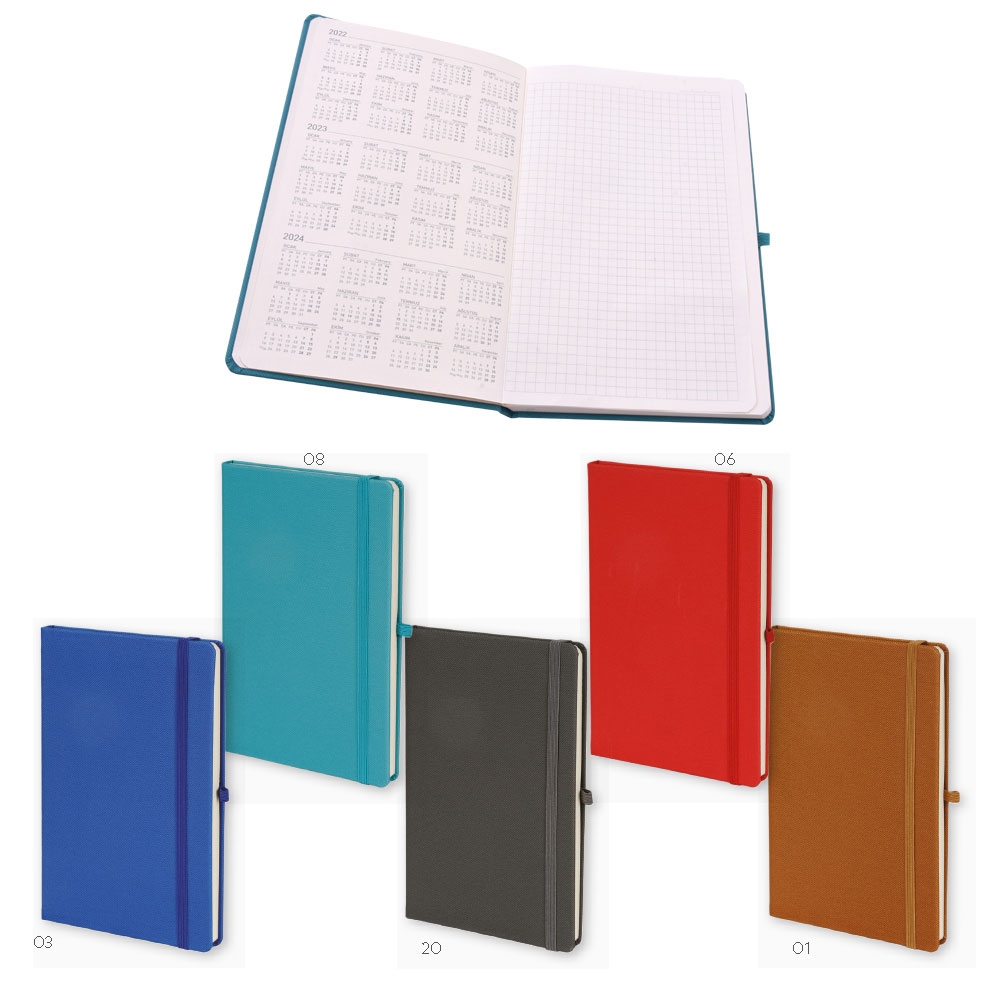 13 x 21 cm Termo Deri Kapaklı Lastikli Defter 224 Sayfa 70 gr Ivory Krem İç Kağıt Kareli  Kalem Tutuculu Promozone