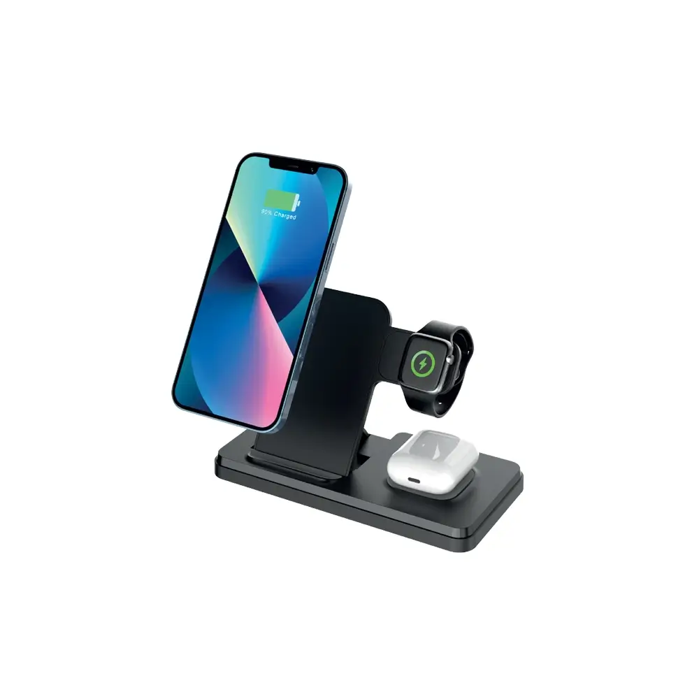 4'ü 1 Arada Kablosuz Şarj Standı Promozone