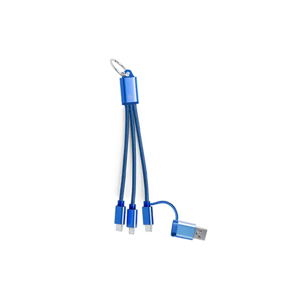 3'ü 1 Arada Şarj Kablosu (Çift Girişli: USB / Type-C + Lightning + Micro USB) Promozone