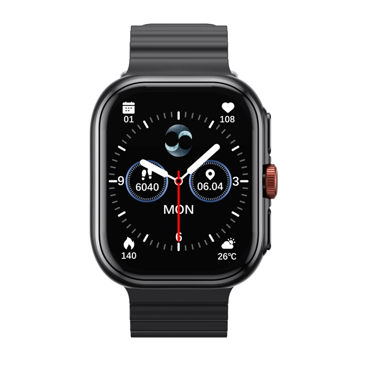 Havit M9068 Akıllı Saat – 2.01" AMOLED, Metal Gövde, Bluetooth V5.4, IP68 Su Geçirmezlik, Bluetooth - Siyah Promozone