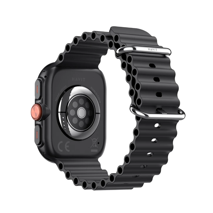 Havit M9068 Akıllı Saat – 2.01" AMOLED, Metal Gövde, Bluetooth V5.4, IP68 Su Geçirmezlik, Bluetooth - Siyah Promozone