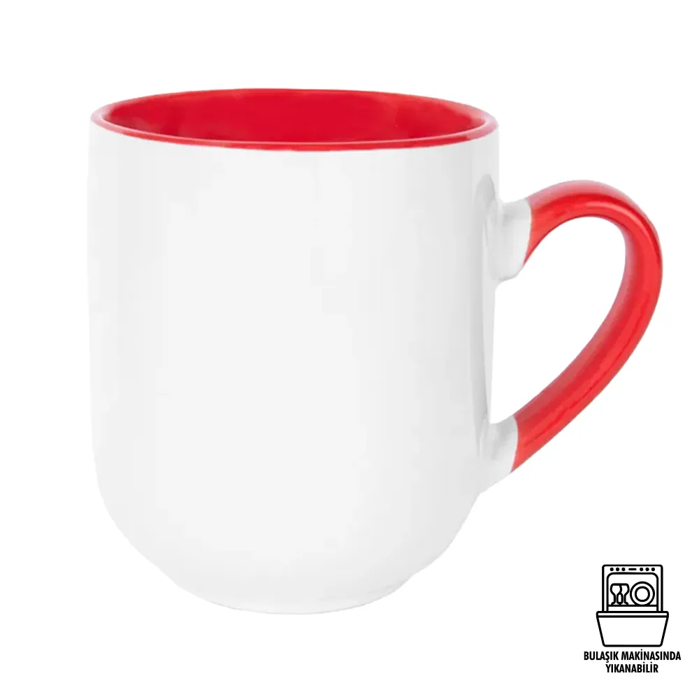 Süblimasyon Porselen Kulbu ve İçi Renkli Kupa Bardak Kutulu - Logo Baskılı Promozone