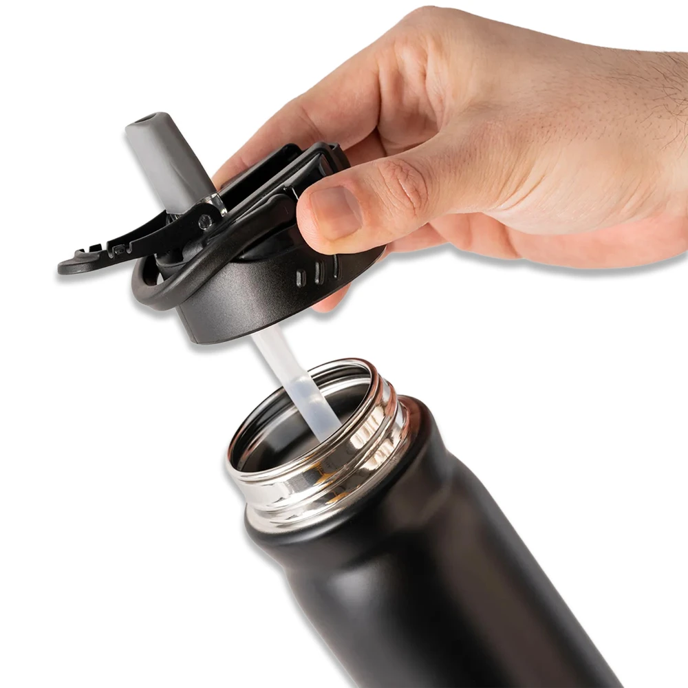 500 ml Emzikli Kapaklı Çelik Matara (Spor Tipi, Taşınabilir) Promozone