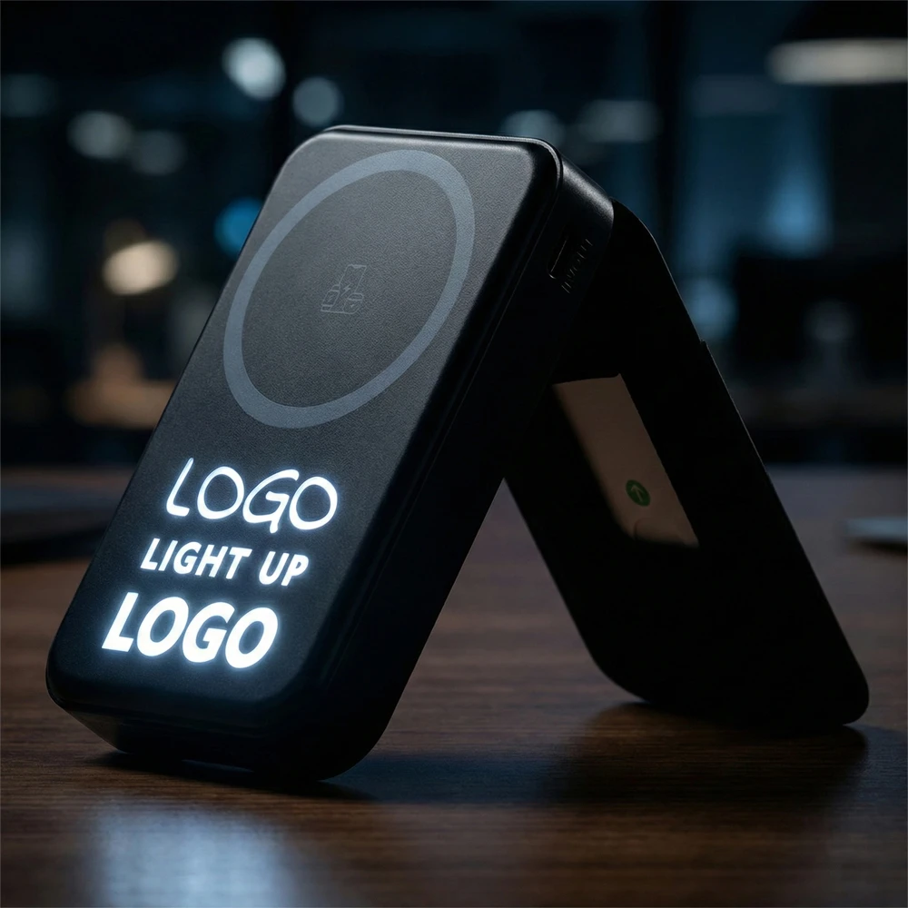 LED Işıklı Logo MagSafe Powerbank 10.000 mAh (22,5W Hızlı Şarj / 15W Wireless / Apple Watch Şarj)