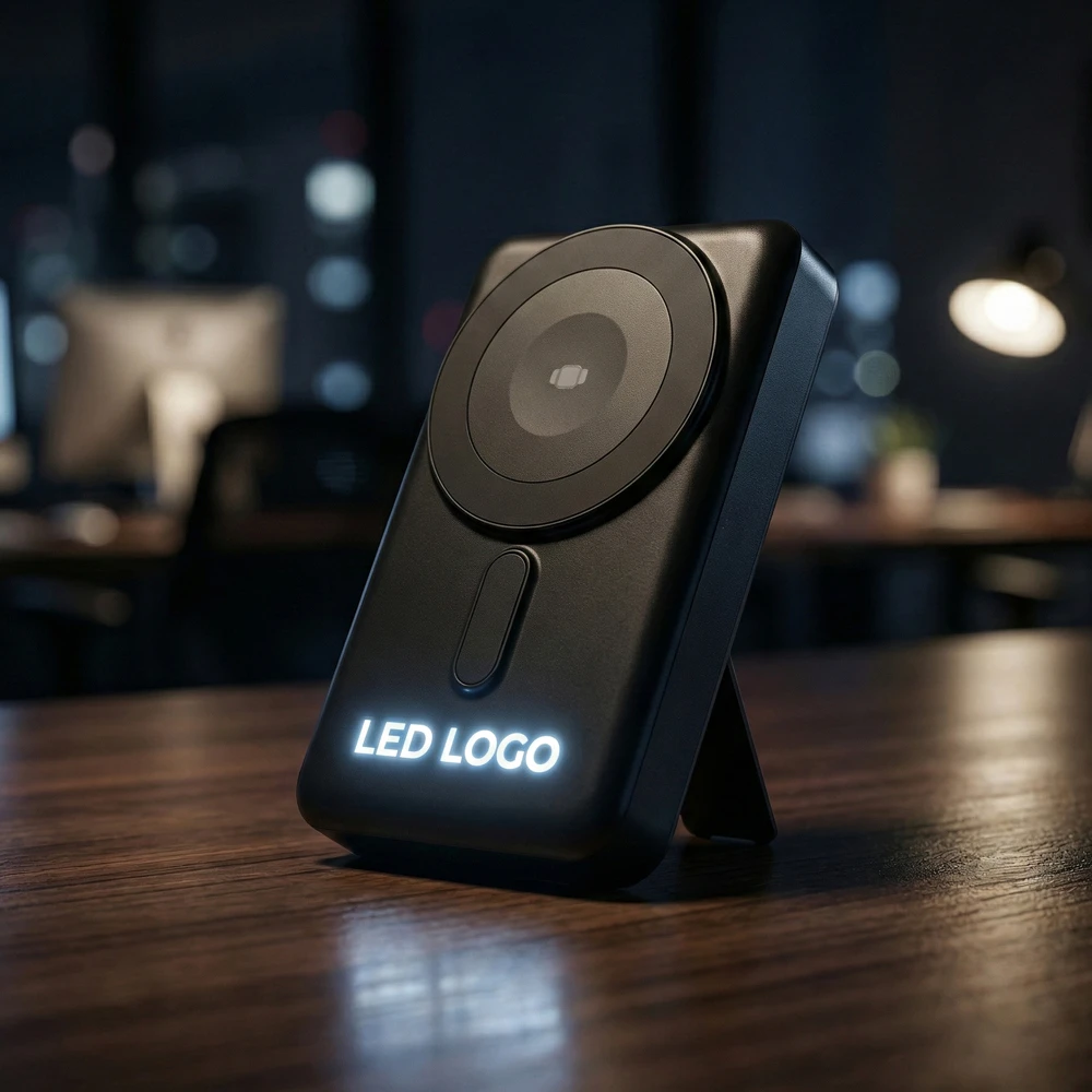 LED Işıklı Logo MagSafe Powerbank 10.000 mAh (22,5W Hızlı Şarj / 15W Wireless / Apple Watch Şarj)