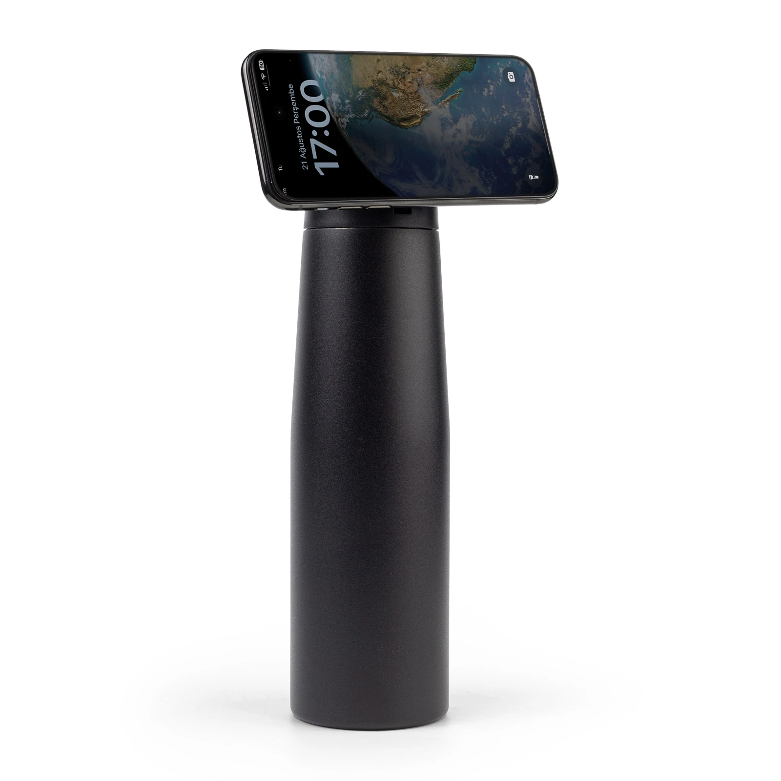550 ml Magsafe Manyetik Telefon Tutuculu Çelik Termos 360° Döner Kapak