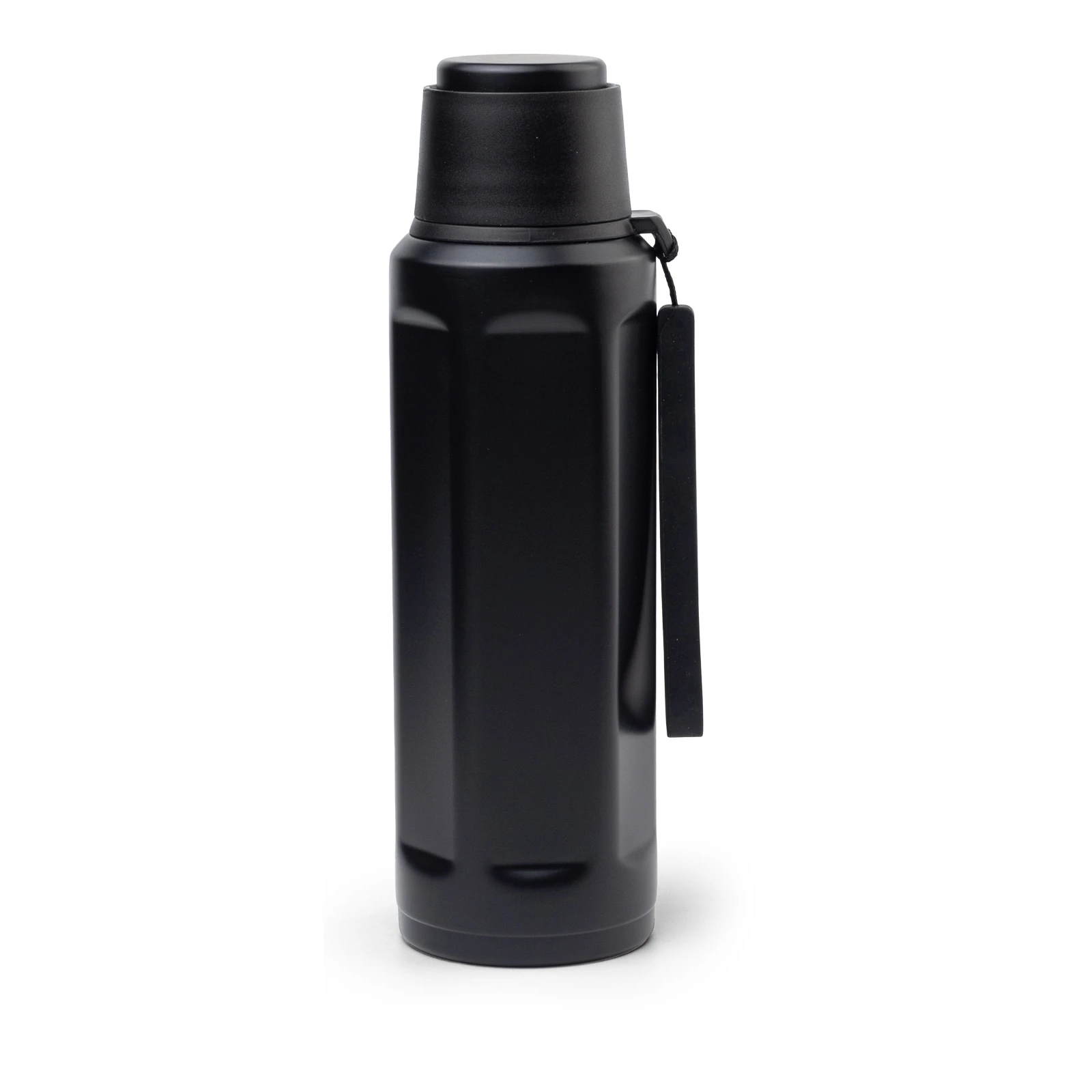 500 ml Taşıma İpli Altıgen Köşeli Çelik Termos Promozone