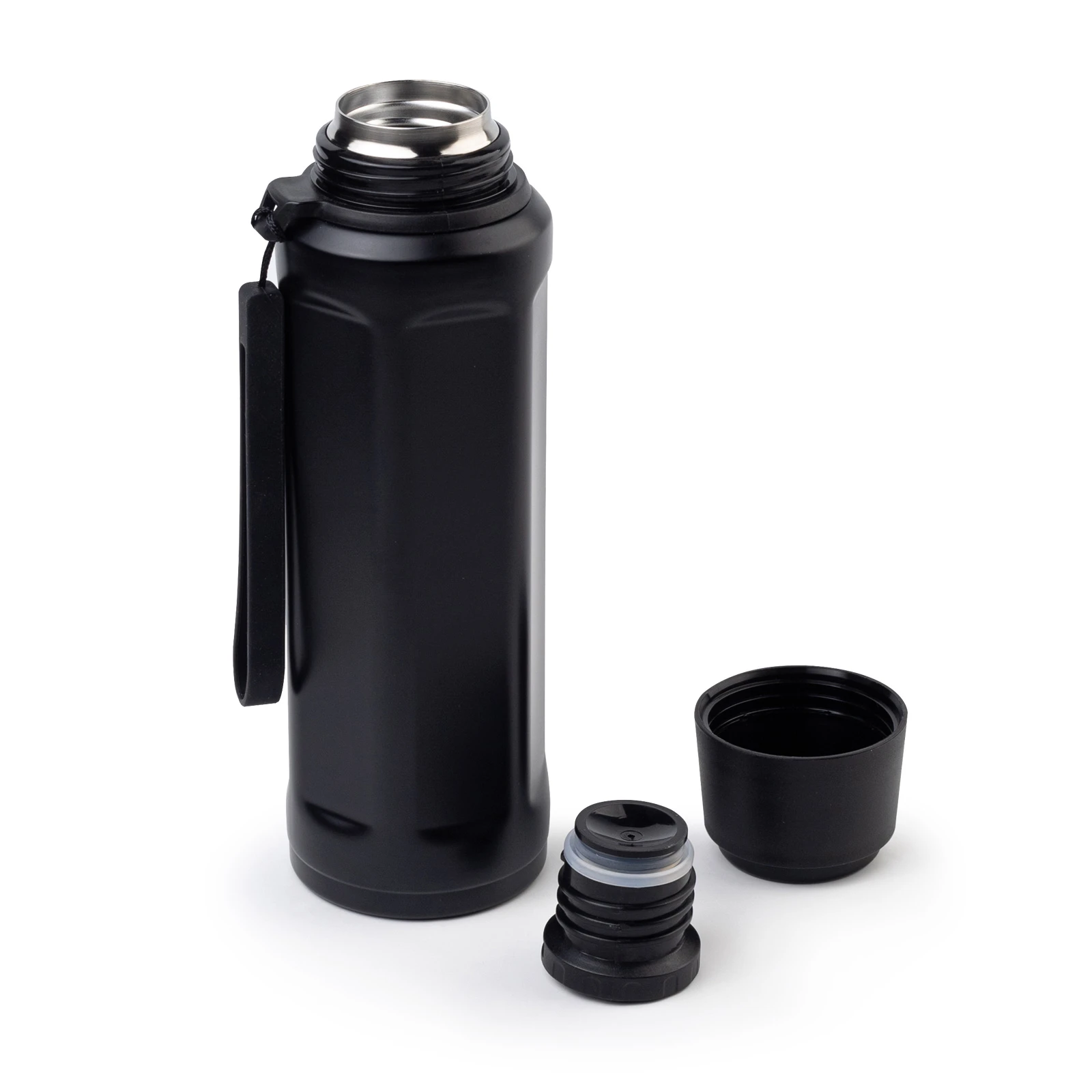 500 ml Taşıma İpli Altıgen Köşeli Çelik Termos