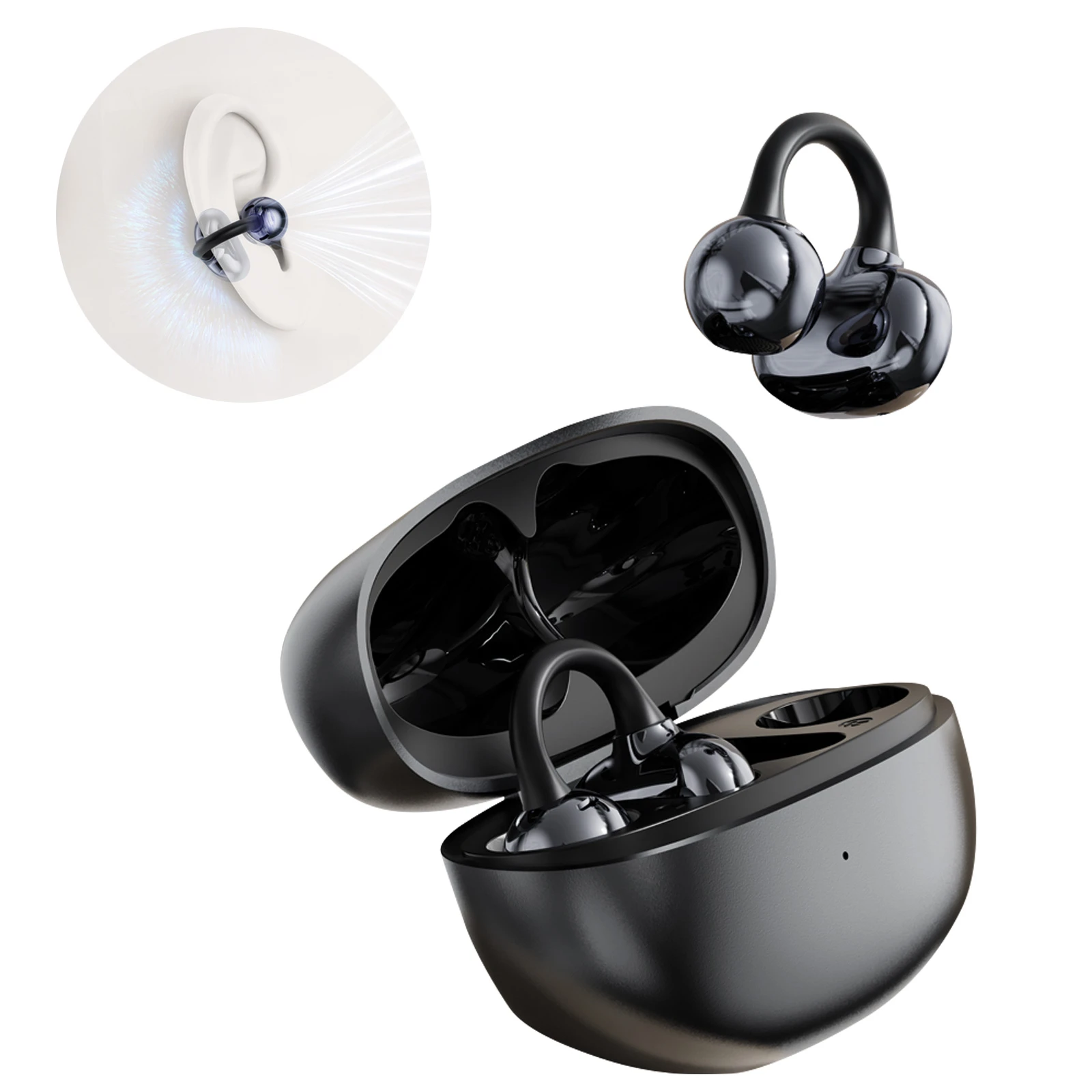 Şarj Kutulu Dokunmatik Kulak Klipsli Bluetooth Kulaklık Promozone