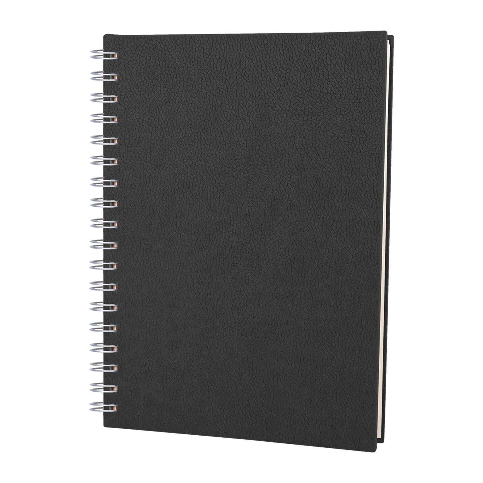 17x24 cm Spiralli Termo Deri Kapaklı 80 gr Ivory Kağıtlı 208 Sayfa Kareli Tarihsiz Defter Promozone