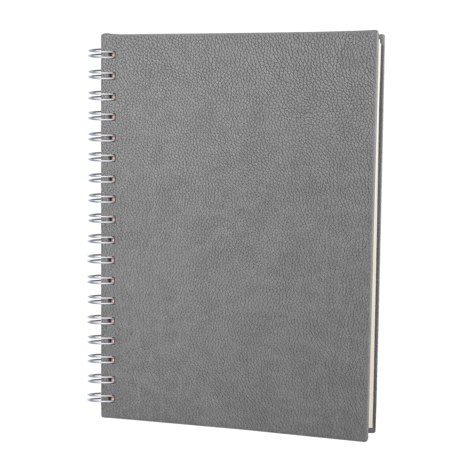 17x24 cm Spiralli Termo Deri Kapaklı 80 gr Ivory Kağıtlı 208 Sayfa Kareli Tarihsiz Defter Promozone