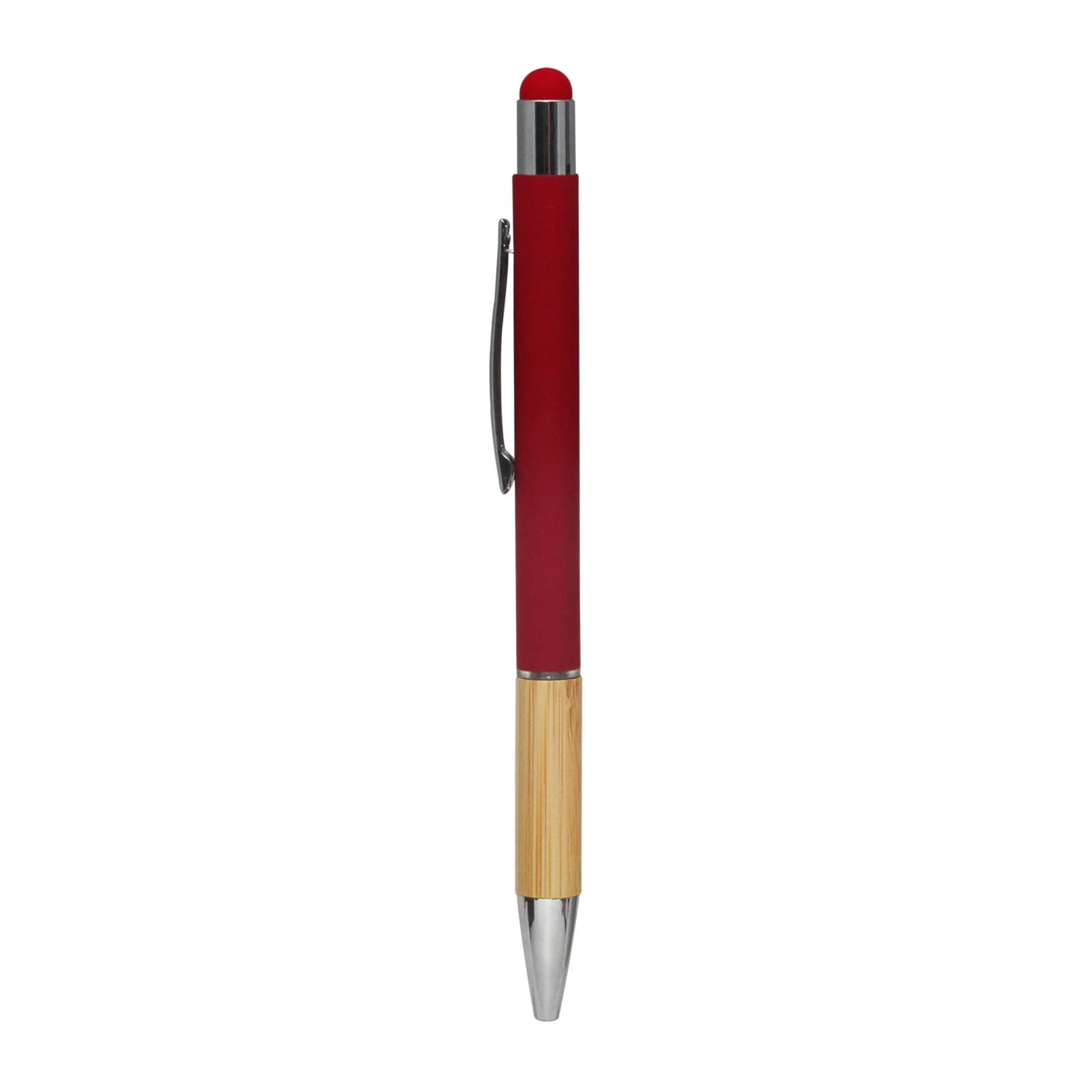Bambu Tutma Yüzeyli Touchpen Metal Tükenmez Kalem Promozone