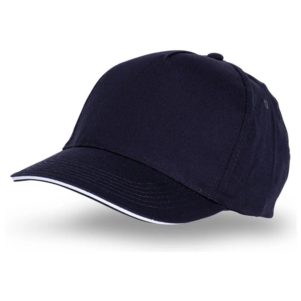 Sandviç Siper %100 Pamuk 21/21 Gabardin Kumaş Promosyon Şapka – 5 Panel Tam Tela Promozone