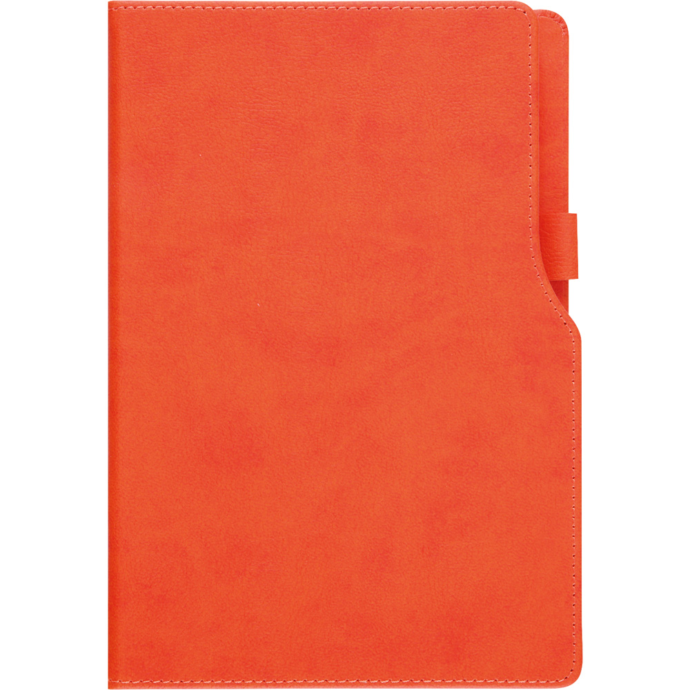 14,5 x 21 cm Termo Deri PU Sert Kapaklı Tarihsiz Defter, 224 Sayfa, 80 gr Ivory Krem Çizgili İç Kağıt, Kenar Boyalı, Kalem Tutuculu Promozone