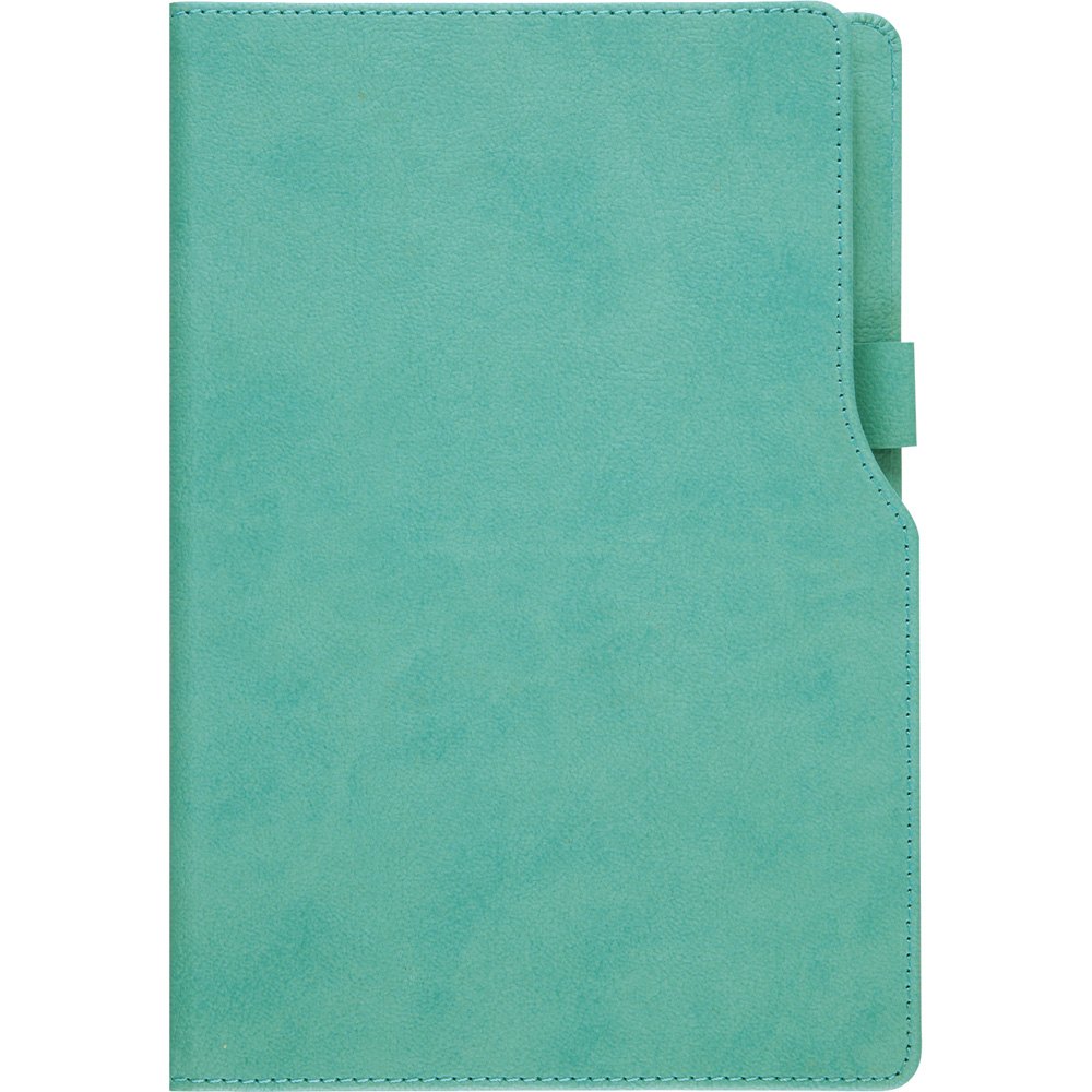 14,5 x 21 cm Termo Deri PU Sert Kapaklı Tarihsiz Defter, 224 Sayfa, 80 gr Ivory Krem Çizgili İç Kağıt, Kenar Boyalı, Kalem Tutuculu Promozone