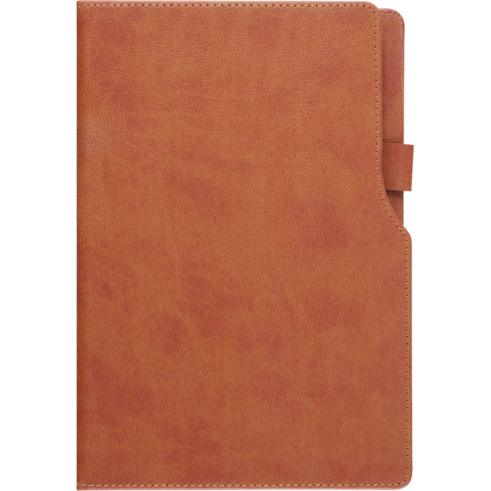 14,5 x 21 cm Termo Deri PU Sert Kapaklı Tarihsiz Defter, 224 Sayfa, 80 gr Ivory Krem Çizgili İç Kağıt, Kenar Boyalı, Kalem Tutuculu Promozone