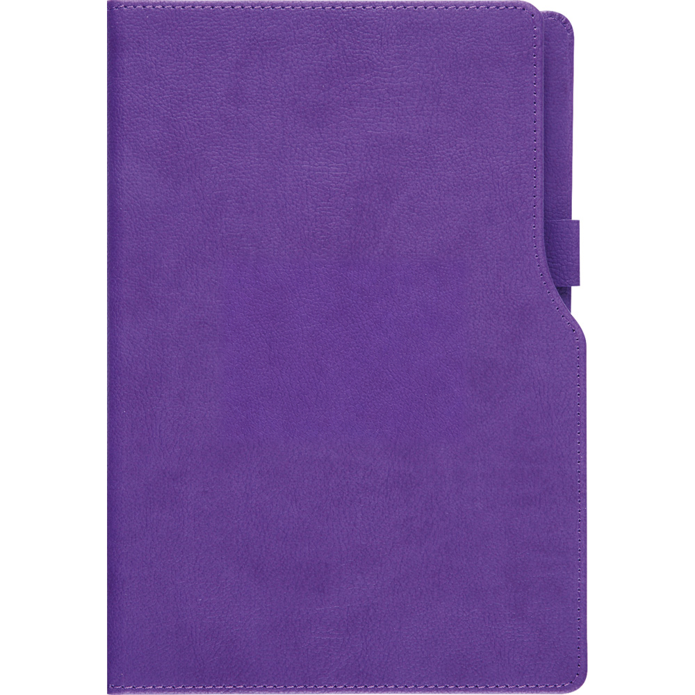 14,5 x 21 cm Termo Deri PU Sert Kapaklı Tarihsiz Defter, 224 Sayfa, 80 gr Ivory Krem Çizgili İç Kağıt, Kenar Boyalı, Kalem Tutuculu Promozone